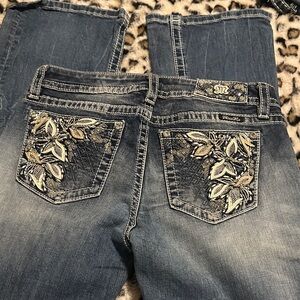 Miss Me Embroidered Blue Boot Cut Jeans